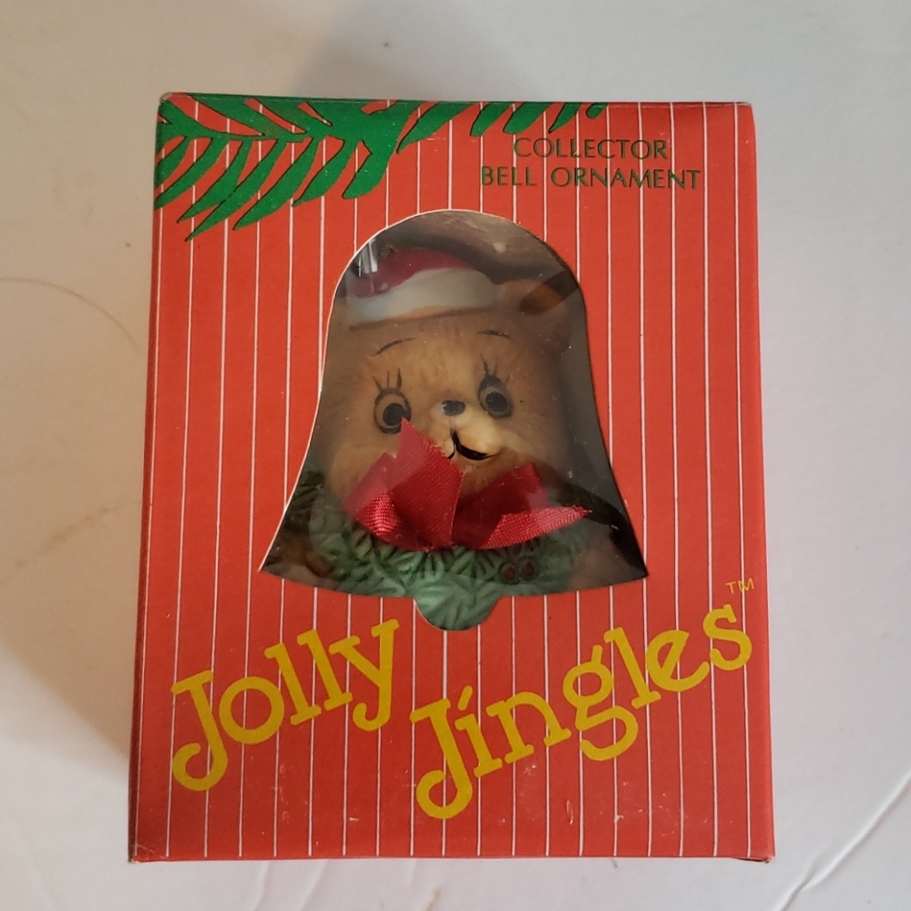Jolly Jingles Bear Bell Christmas Ornament 1986